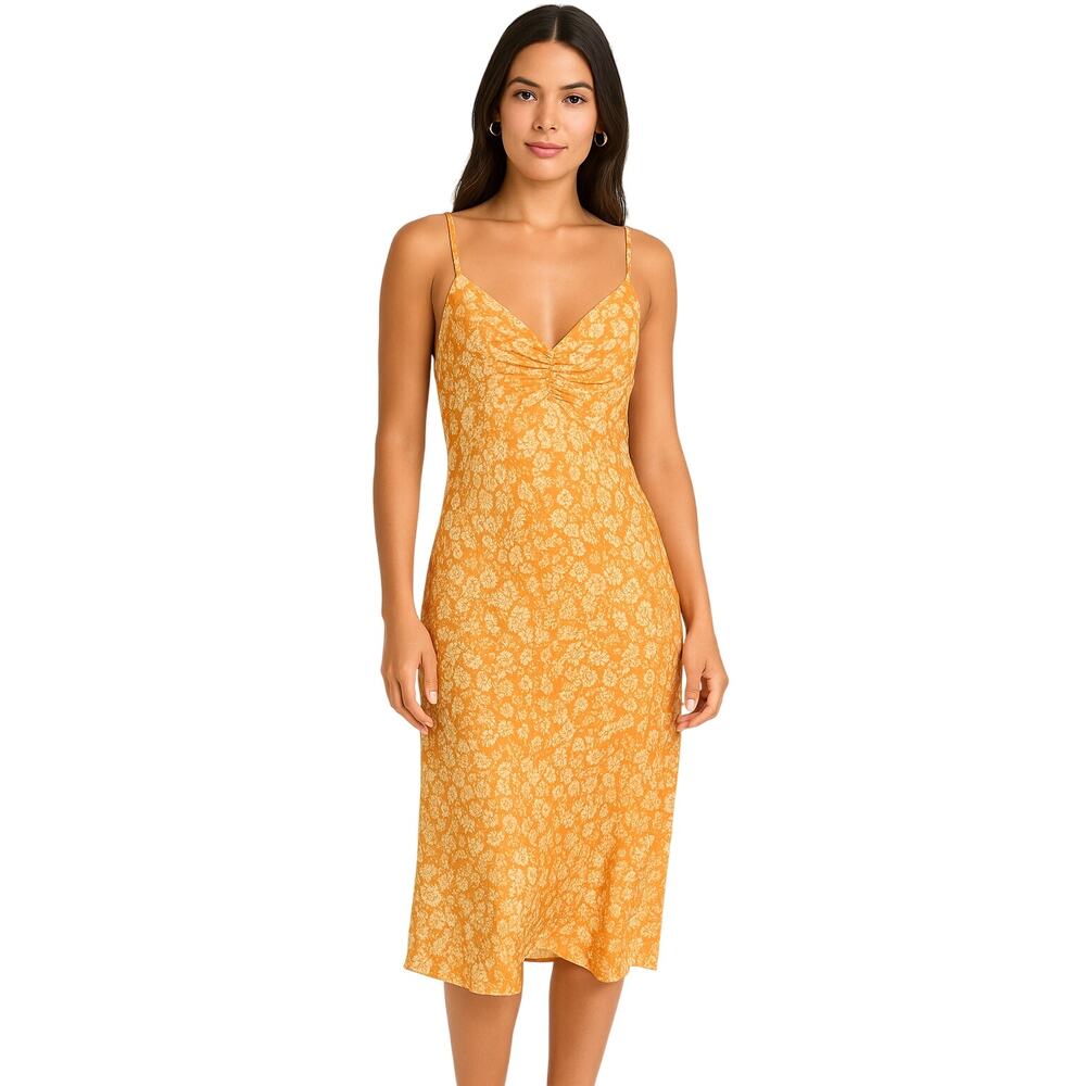 Show Me Your Mumu Floral Midi Slip Dress in Golden Bloom – NWT Size Small